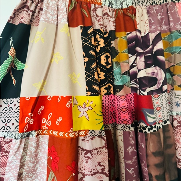 Colorful Patchwork Maxi Skirt - Picture 2 of 5